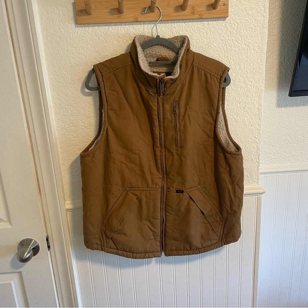 Lee Brown Men's Vest Sherpa lined